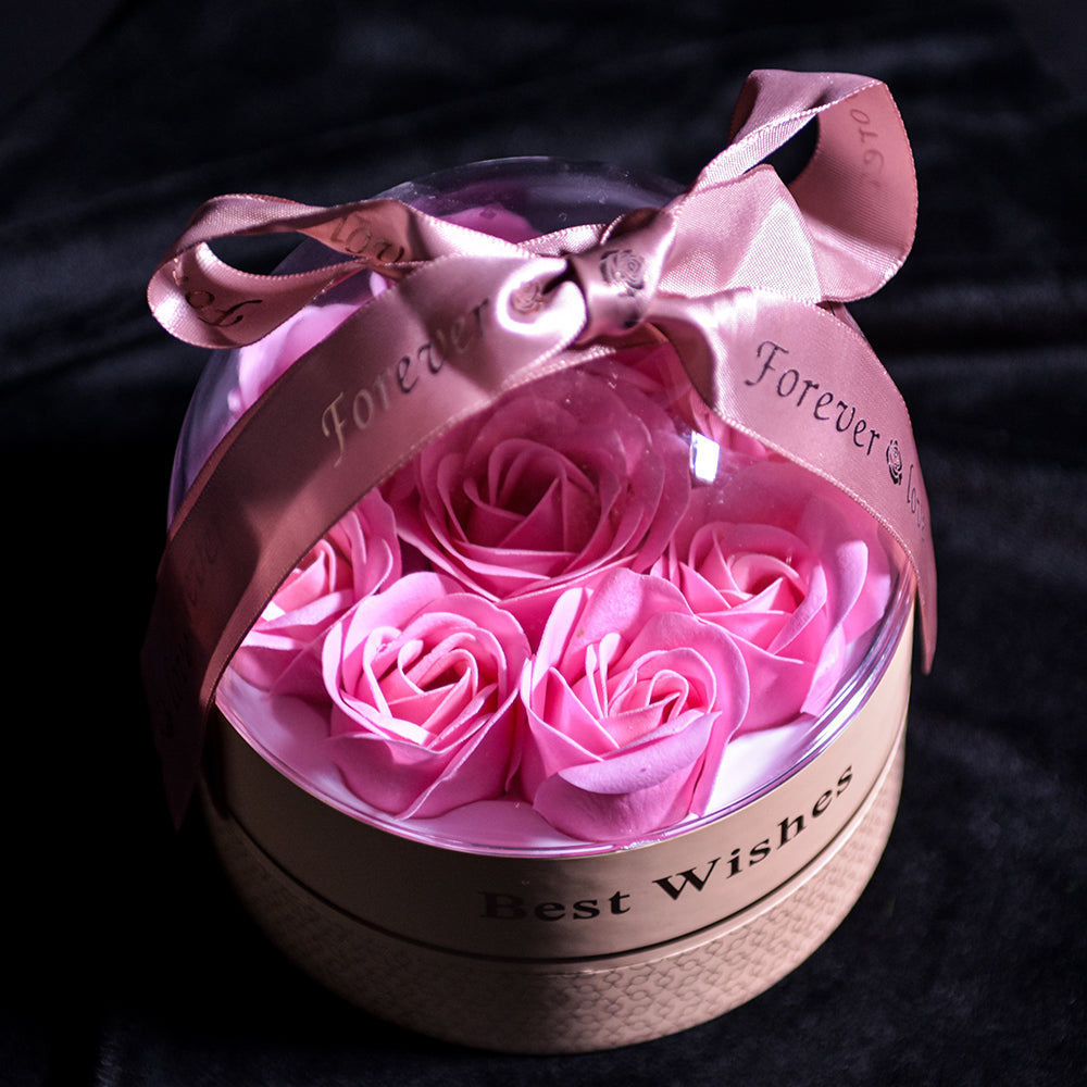 MaMa Necklace Forever Rose Dome Jewelry Box-Pink
