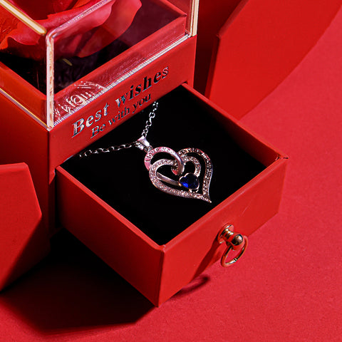 Heart To Heart Necklace Forever Rose Apple Jewelry Box
