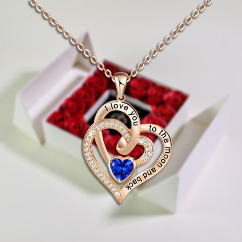 Heart To Heart Necklace Forever Rose Square Jewelry Box white