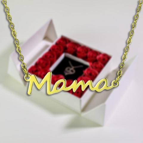 MaMa Necklace Forever Rose Square Jewelry Box white