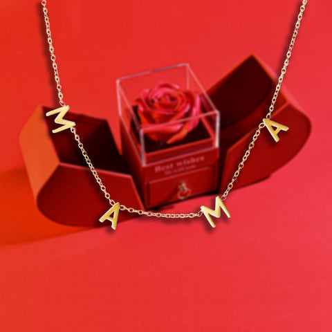 MaMa Necklace Forever Rose Apple Jewelry Box
